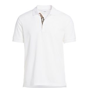 Men’s White Burberry Polo Shirt Size Extra Large